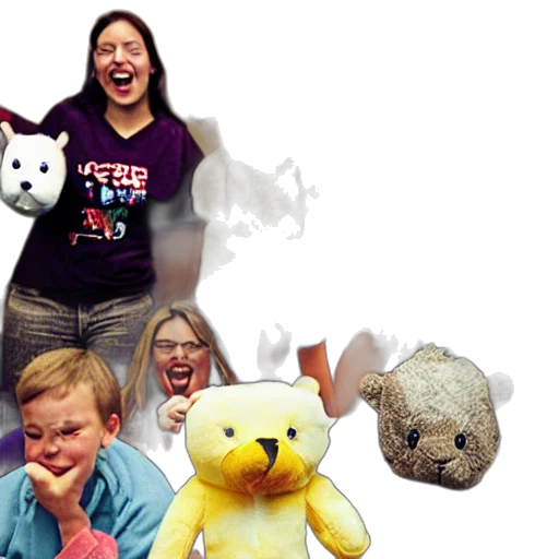 3d render, stuffed, animal, rager transparent PNG cut-out