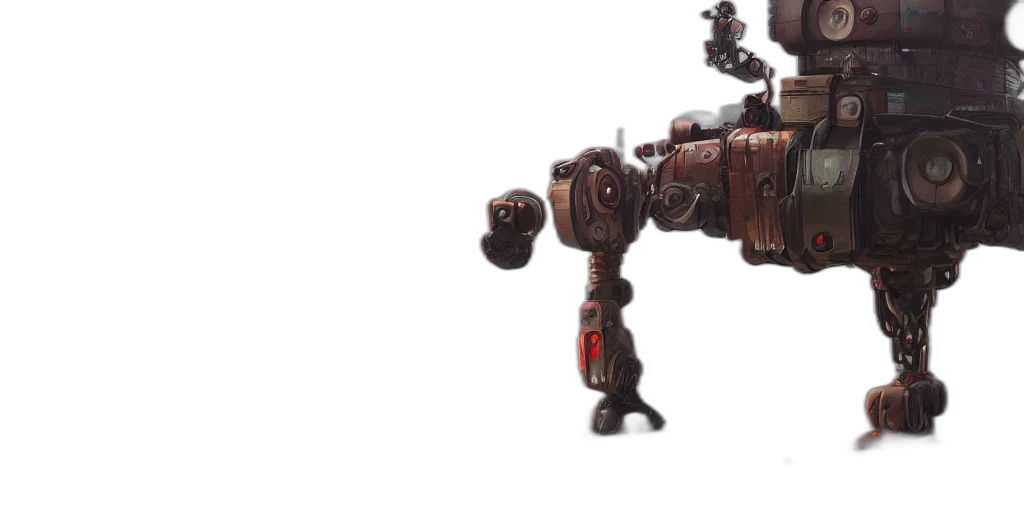robot, weapon, staff, sword transparent PNG cut-out