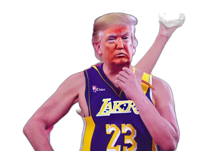 vaporwave, donald, trump, los transparent PNG cut-out