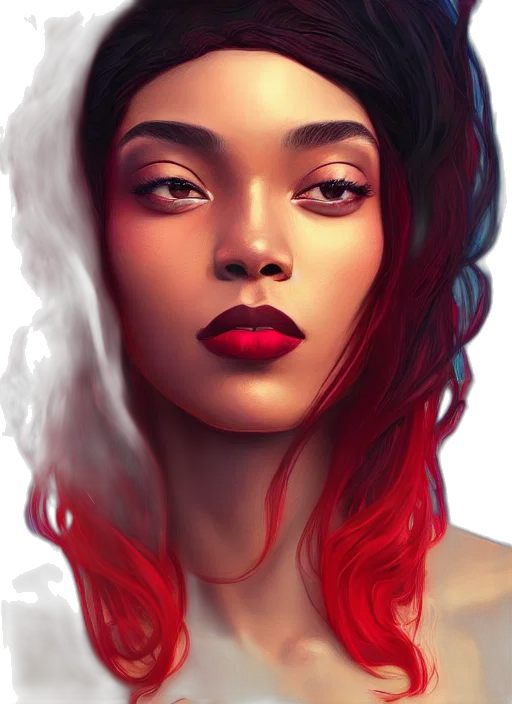 face, crown, fantasy art, photorealistic transparent PNG cut-out