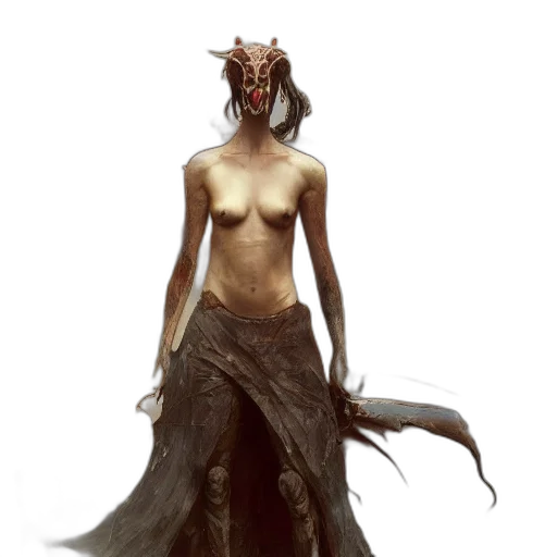creature, dress, dragon, mask transparent PNG cut-out