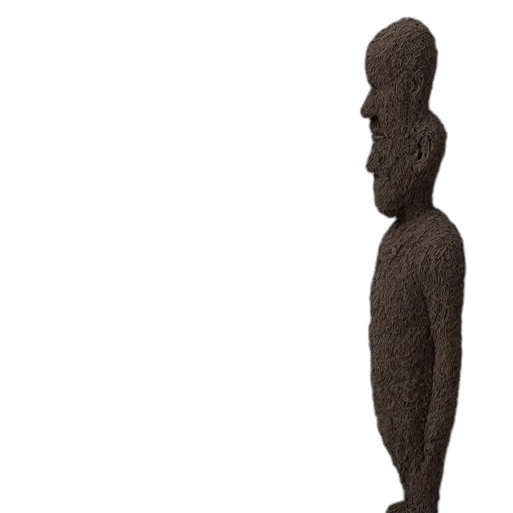 staff, face, sword, mask, 3d render, concept art, photorealistic, bearded transparent PNG cut-out