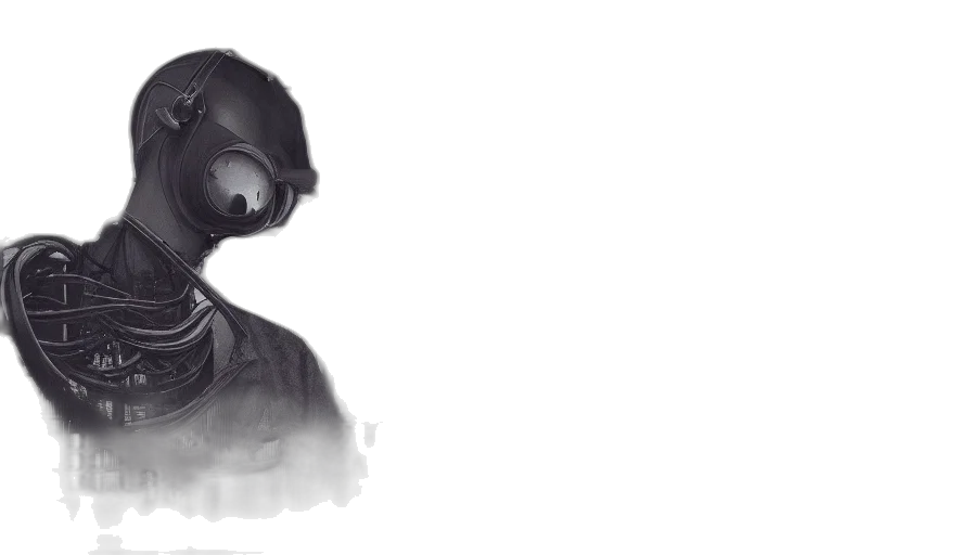 mask, face, creature, robot, concept art, watercolor, comic book art, photorealistic transparent PNG cut-out