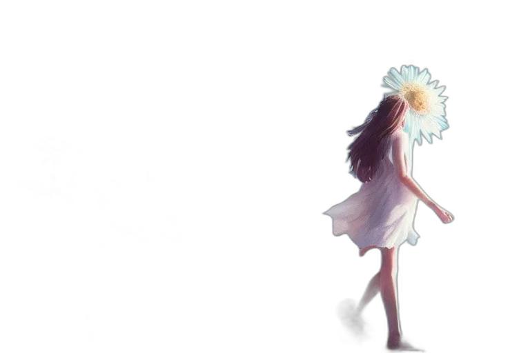 dress, flower, concept art, watercolor, fantasy art, pixel art, outer space, underwater transparent PNG cut-out