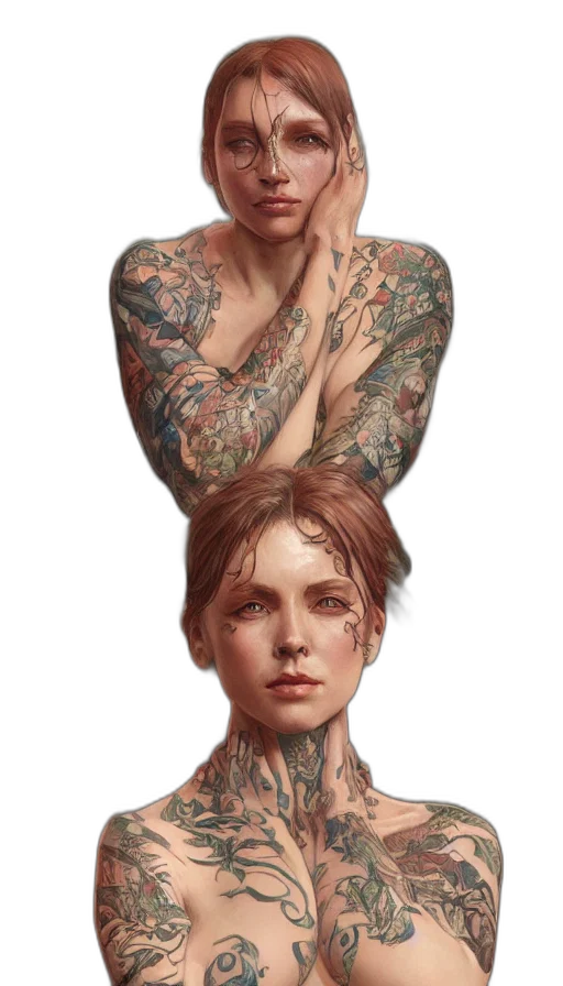 face, dress, jewelry, concept art transparent PNG cut-out