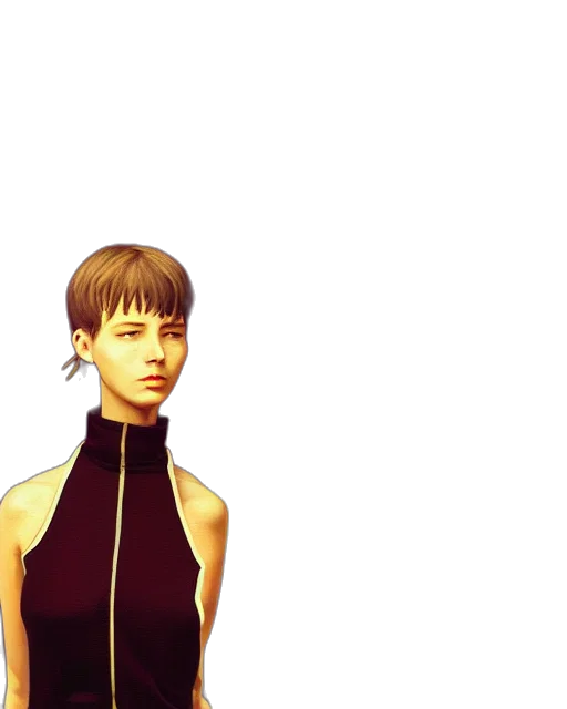 dress, face, robot, 3d render transparent PNG cut-out