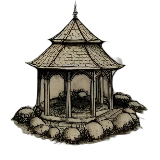 building, hat, furniture, crown, concept art, 3d render, fantasy art, photorealistic transparent PNG cut-out