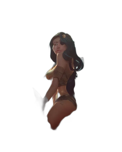 dress, creature, concept art, pixel art, fantasy art, 3d render, earth tones, highly transparent PNG cut-out