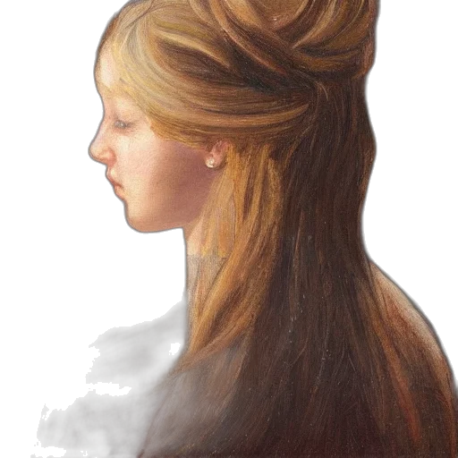 hair, face, crown, dress, oil painting, photorealistic, watercolor, concept art transparent PNG cut-out