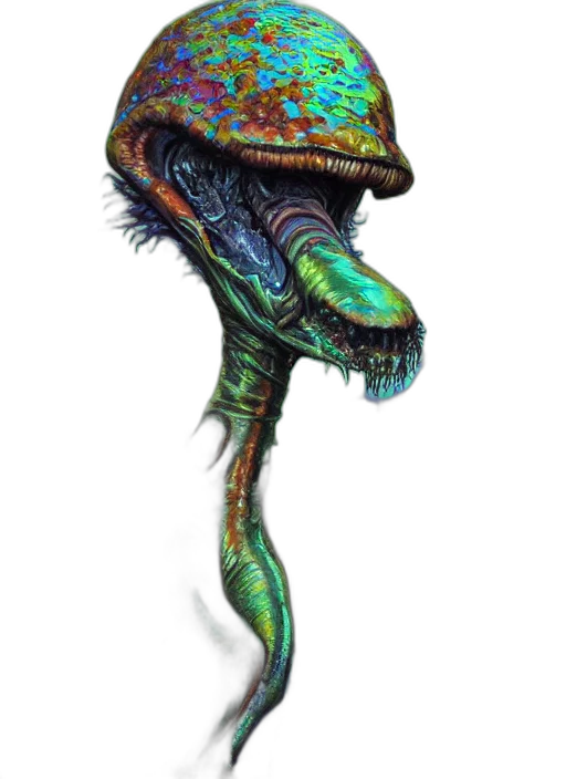 creature, hat, staff, dragon transparent PNG cut-out