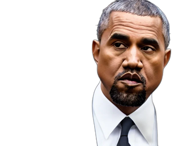 face, photorealistic, 3d render, kanye transparent PNG cut-out