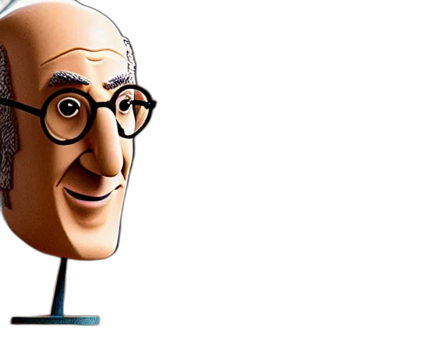face, cartoon, concept art, comic book art, 3d render, larry, david, figurine transparent PNG cut-out