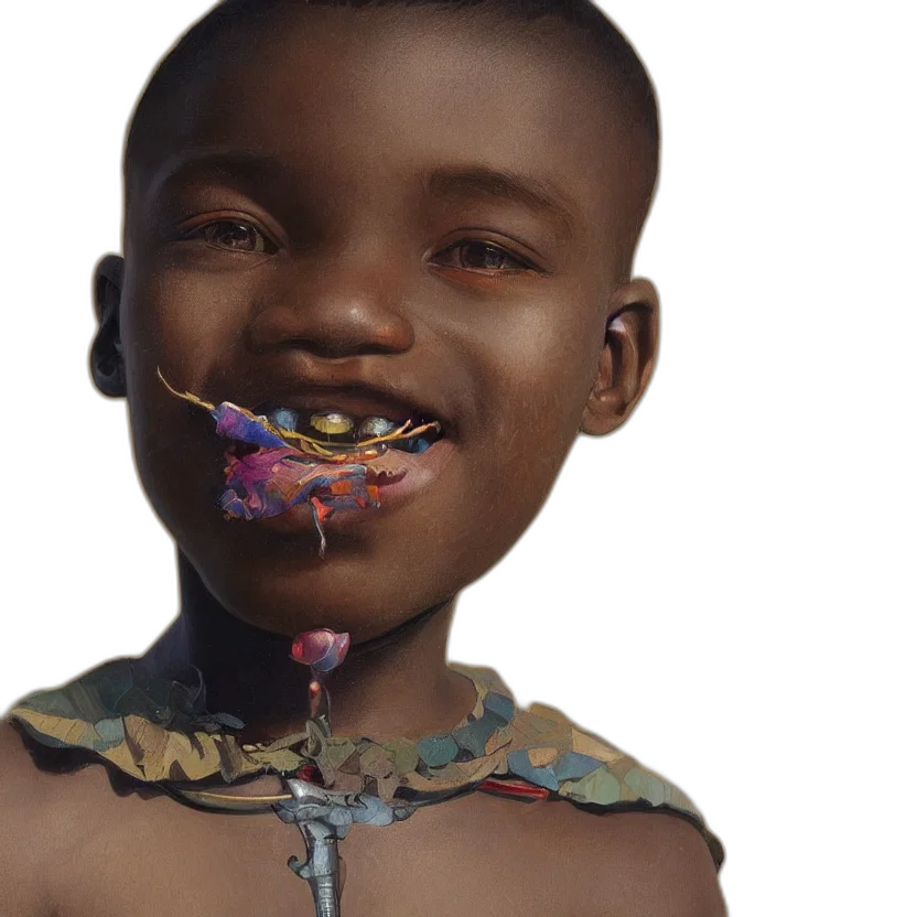 face, jewelry, mask, creature, 3d render, photorealistic, concept art, fantasy art transparent PNG cut-out