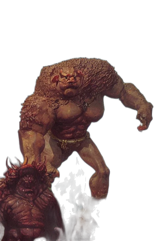 creature, concept art, fantasy art, comic book art, 3d render, dungeons, dragons, ogre transparent PNG cut-out