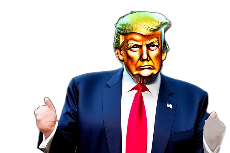 mask, cartoon, comic book art, concept art, photorealistic, trump, ultra, realistic transparent PNG cut-out