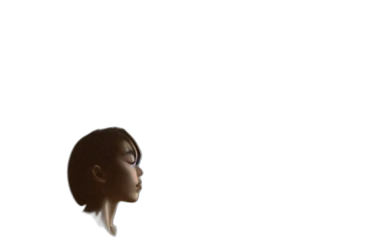 face, hair, mask, crown, photorealistic, concept art, 3d render, pixel art transparent PNG cut-out
