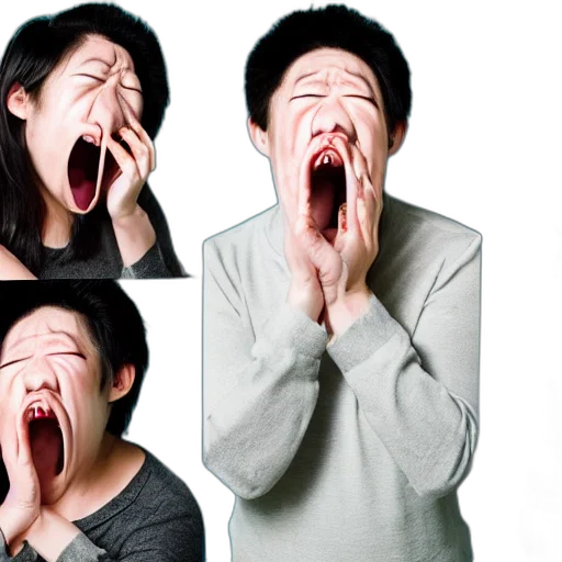 mask, face, photorealistic, portrait, sneezing, mid, sneeze, midsneeze transparent PNG cut-out