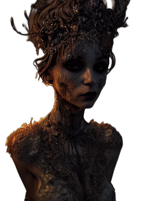 crown, mask, face, creature transparent PNG cut-out