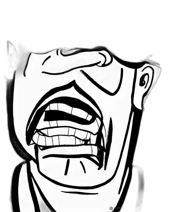 face, mask, comic book art, concept art transparent PNG cut-out
