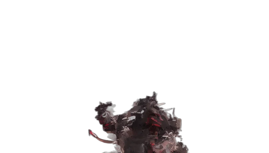 creature, dragon, mask, weapon, concept art, 3d render, fantasy art, pixel art transparent PNG cut-out