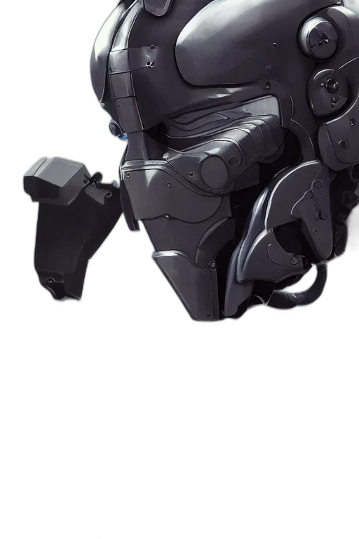 robot, mask, weapon, jacket transparent PNG cut-out