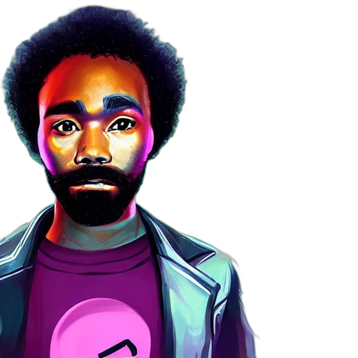 jacket, face, cartoon, pixel art transparent PNG cut-out