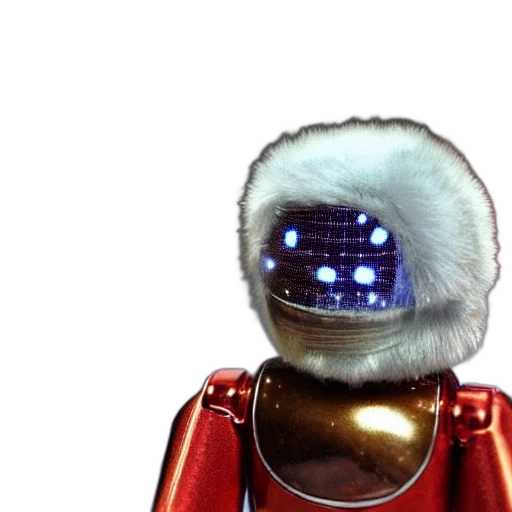 robot, staff, face, creature transparent PNG cut-out