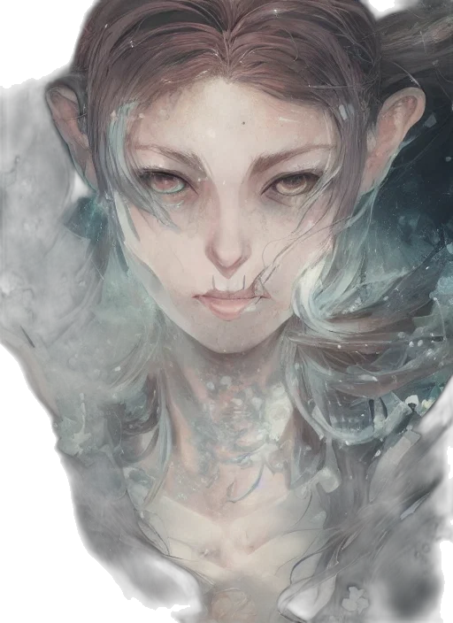 face, mask, creature, dragon, fantasy art, concept art, watercolor, comic book art transparent PNG cut-out