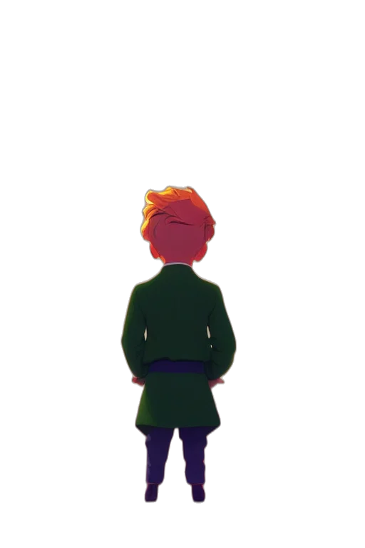 jacket, staff, dress, crown, pixel art, concept art, watercolor, 3d render transparent PNG cut-out