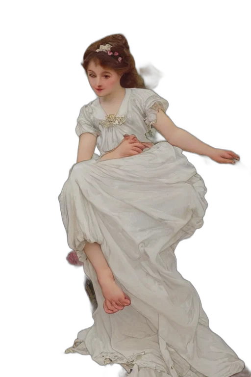 dress, jewelry, photorealistic, oil painting transparent PNG cut-out