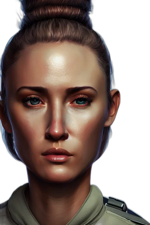 face, robot, photorealistic, 3d render transparent PNG cut-out
