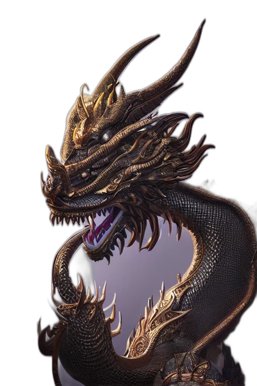 dragon, staff, crown, creature transparent PNG cut-out