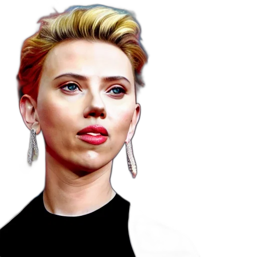 face, jewelry, photorealistic, oil painting, watercolor, cartoon, red, scarlett transparent PNG cut-out