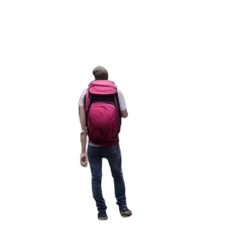 jacket, staff, robot, creature transparent PNG cut-out