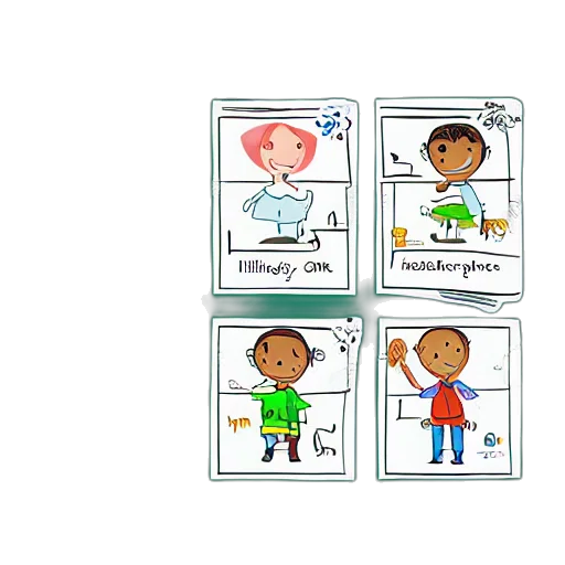 concept art, pastel, character, sheet transparent PNG cut-out