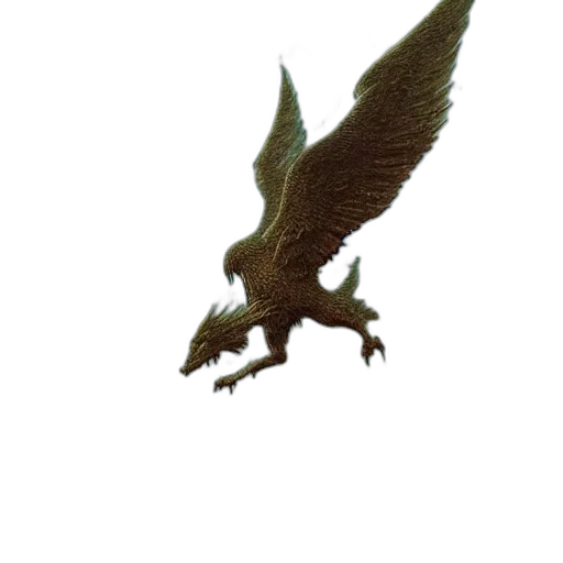 dragon, animal, creature, staff transparent PNG cut-out