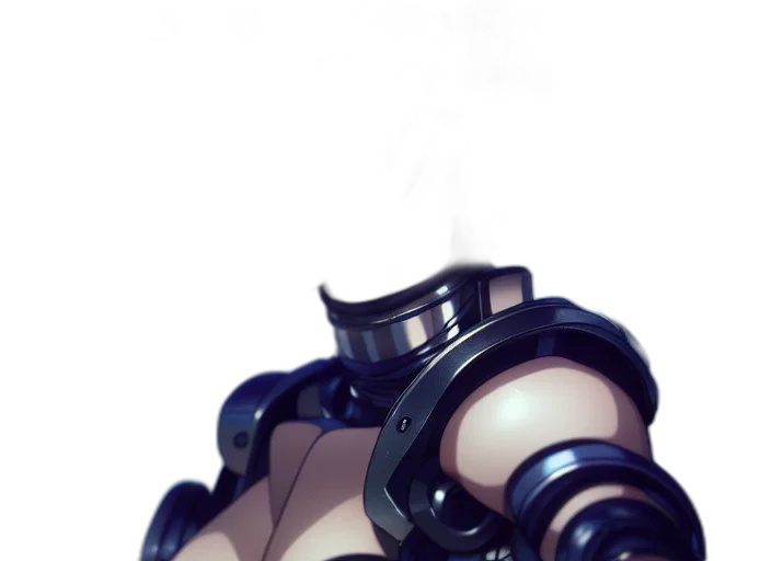 robot, weapon, sword, staff, concept art, 3d render, anime, cyberpunk transparent PNG cut-out