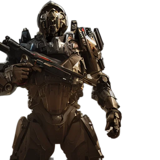 robot, concept art, 3d render, portrait, warzone, reflect, chrome, uhd transparent PNG cut-out