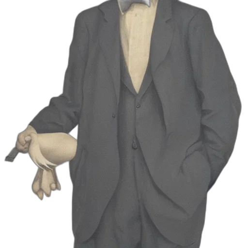 staff, mask, jacket, hat, concept art, 3d render, oil painting, cartoon transparent PNG cut-out