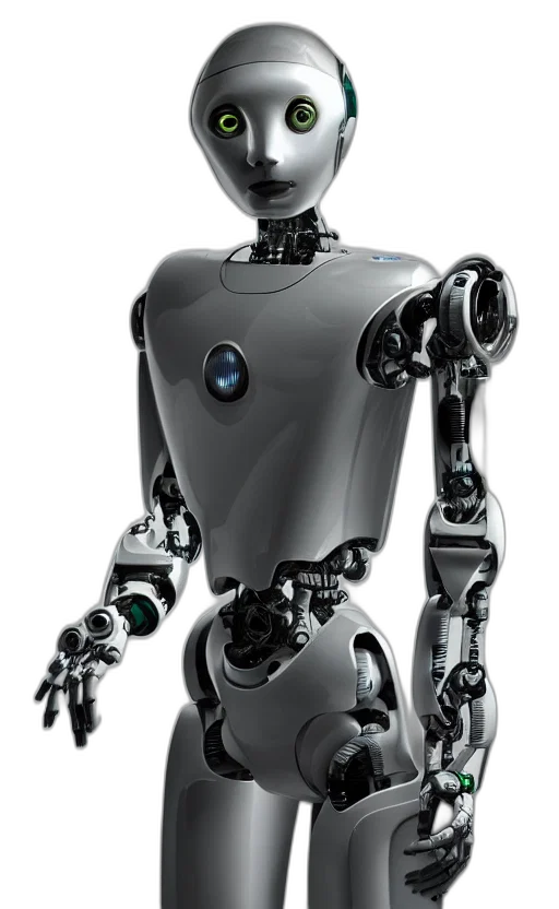 robot, 3d render, concept art, sci transparent PNG cut-out