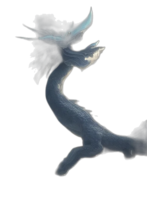 dragon, creature, staff, animal, fantasy art, concept art, watercolor, photorealistic transparent PNG cut-out