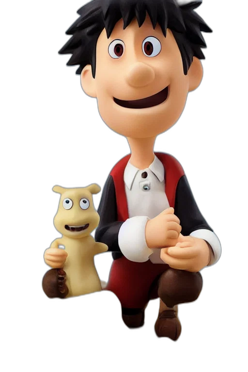 staff, animal, 3d render, cartoon transparent PNG cut-out