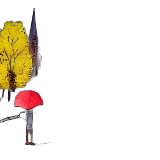 umbrella, staff, hat, tree transparent PNG cut-out