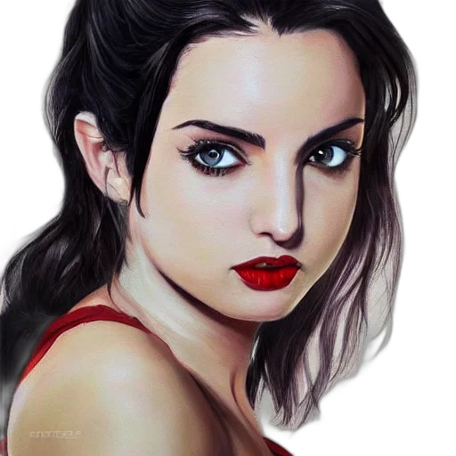 face, jewelry, photorealistic, oil painting transparent PNG cut-out