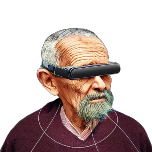 mask, staff, face, hat, cyberpunk, 3d render, photorealistic, concept art transparent PNG cut-out