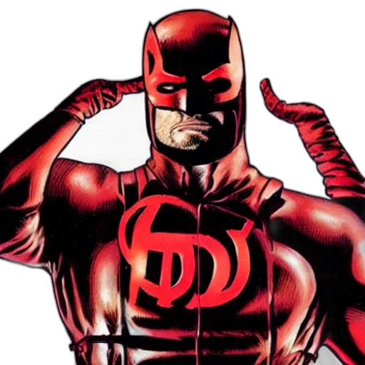 comic book art, concept art, daredevil, leather transparent PNG cut-out