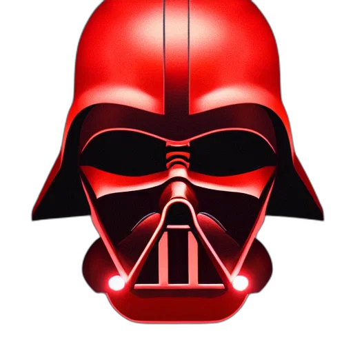 mask, face, staff, photorealistic, comic book art, concept art, 3d render, red transparent PNG cut-out