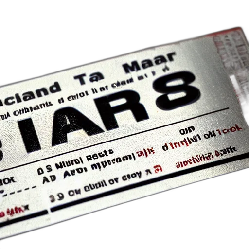 printed, ticket, mars, slightly transparent PNG cut-out