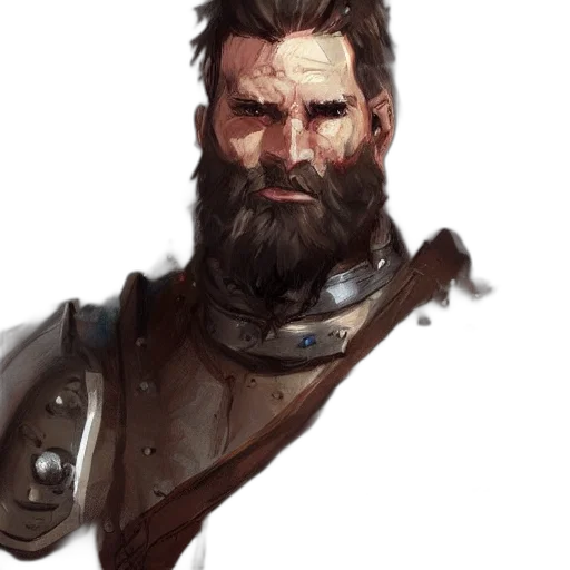face, sword, staff, fantasy art, concept art, photorealistic, comic book art, rustic transparent PNG cut-out