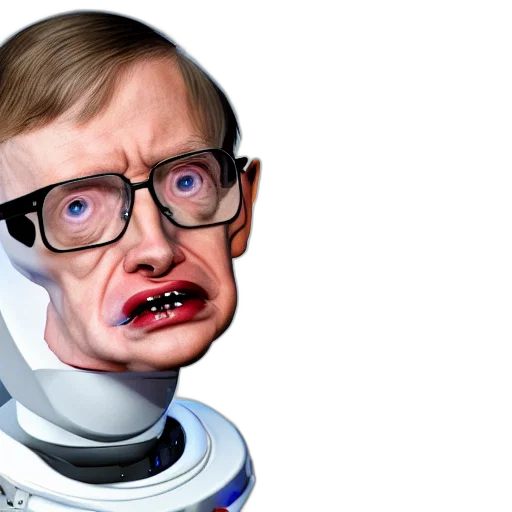 robot, face, creature, staff transparent PNG cut-out